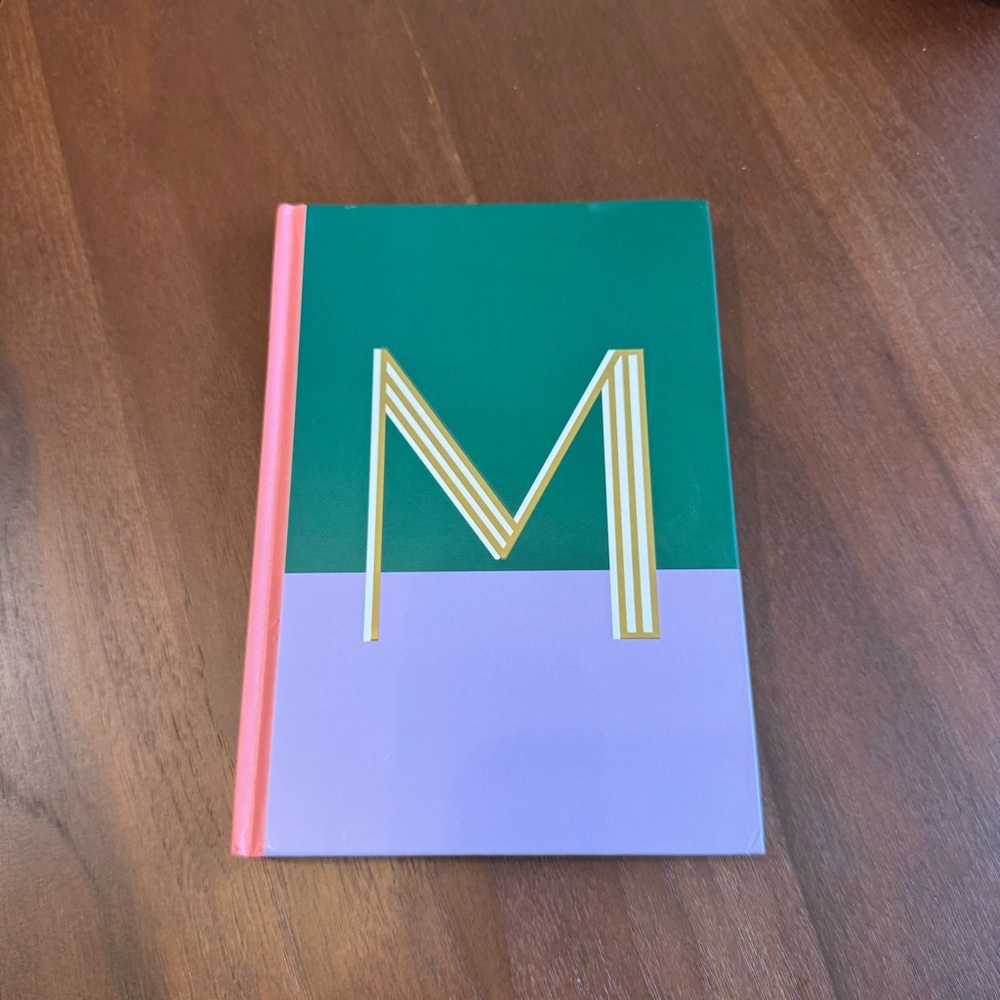 M Initial Hardcover Notebook